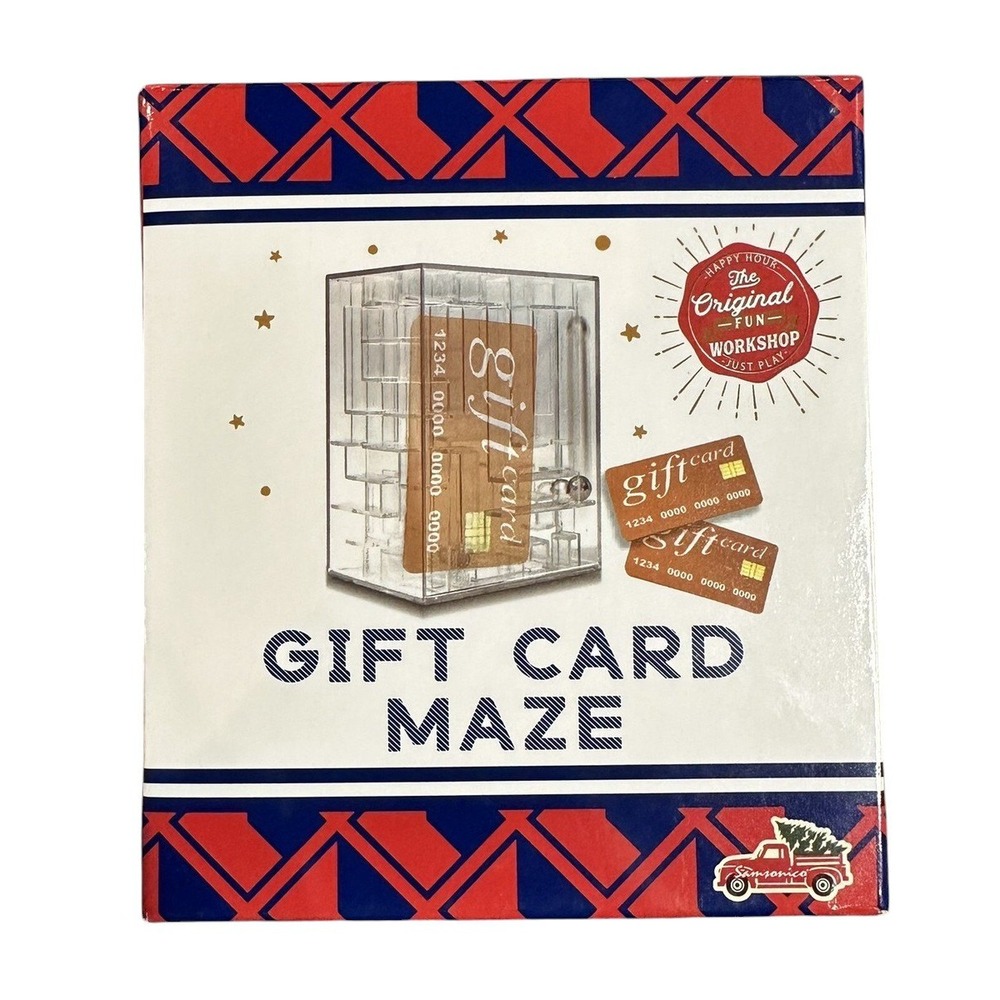 Samsonico Gift Card Maze Unisex OS Clear New Brain Teaser Puzzle Box